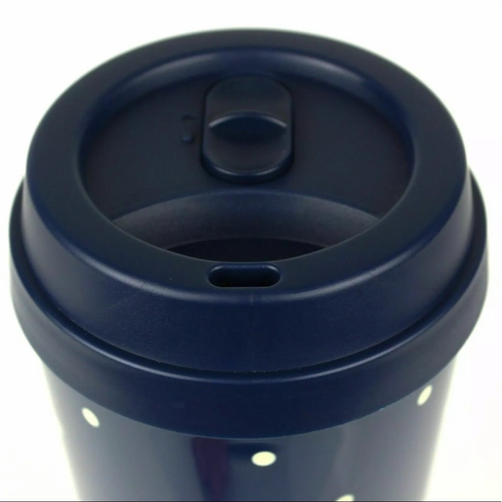 🎉 KATE SPADE Navy Larabee Dot Thermal Mug - Picture 6 of 6